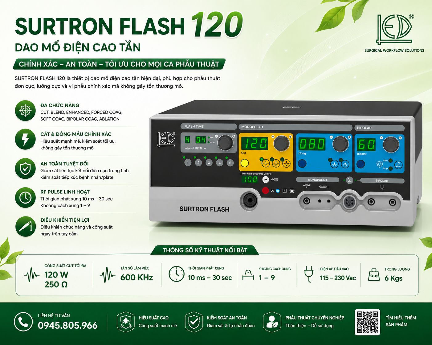 Dao mổ điện Surtron Flash 120